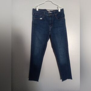Levi's Dark Blue Ankle Jeans